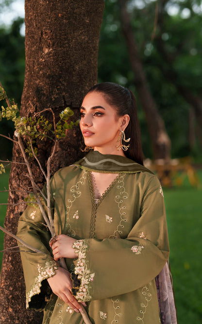 Asifa and Nabeel | Eden Cambric 25 | Gardenia Grace ECU25-09 - Pakistani Designer Dress - by Asifa and Nabeel - Type : Ladies Clothes - 100% Original at Saira Sultan