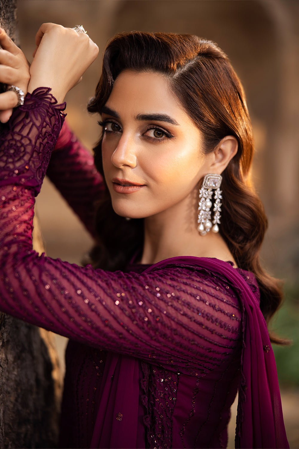 Azure | Luxe Formals | Garnet Majesty - Pakistani Designer Dress - by Azure - Type : Ladies Clothes - 100% Original at Saira Sultan