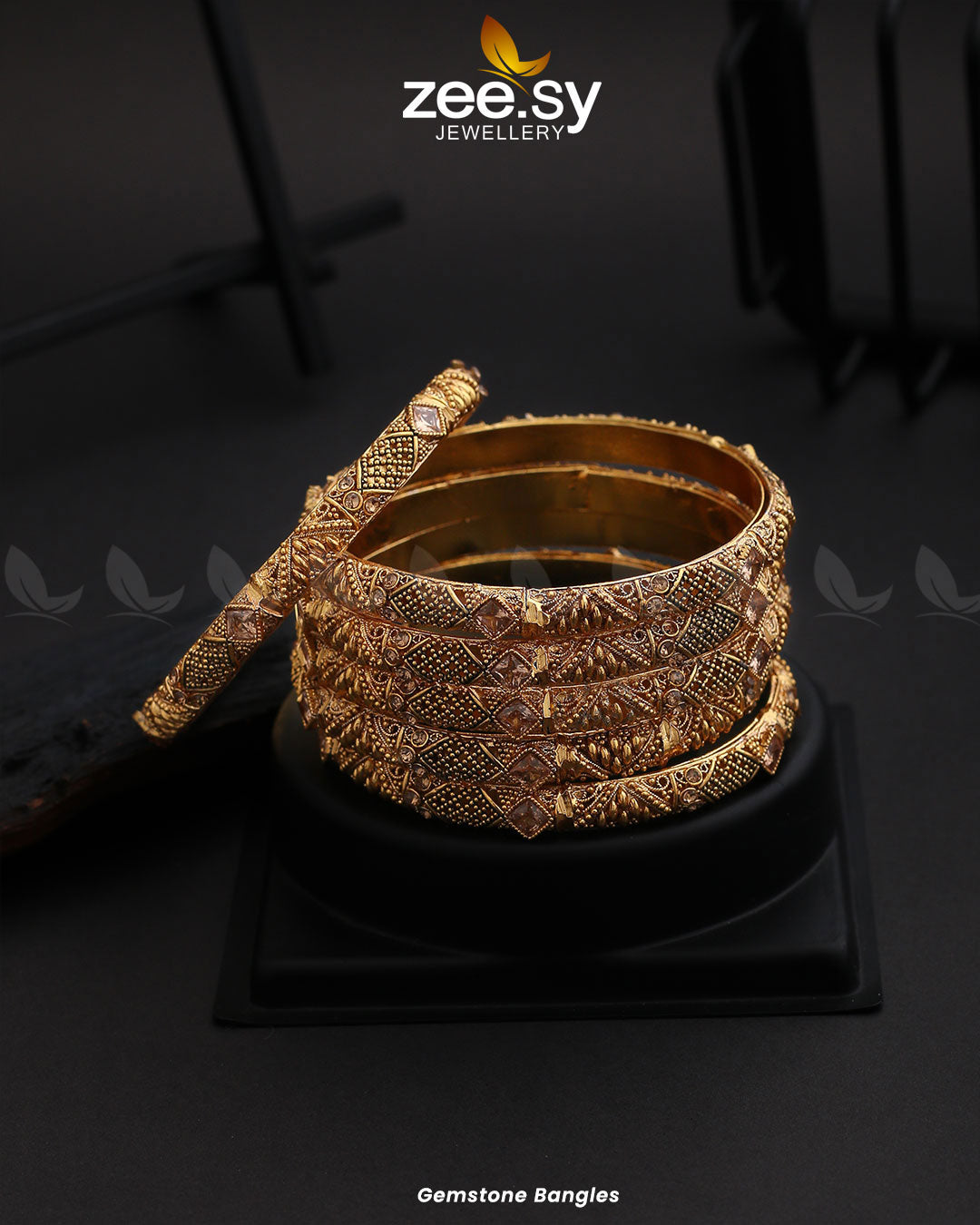 Gemstone Bangles Champagne