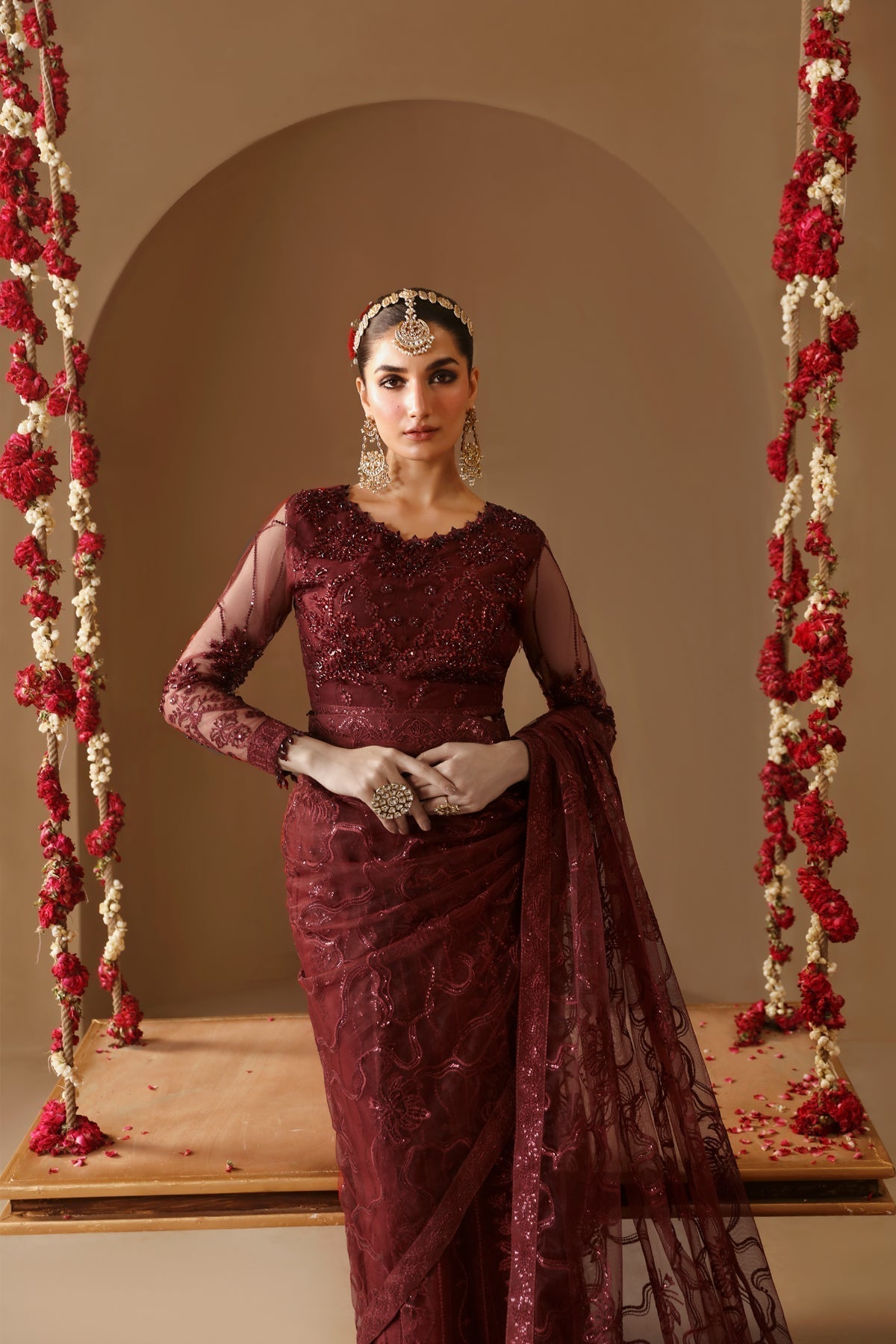Alizeh | Reena Wedding Formals | AF-HM-4022-GULAB - Pakistani Designer Dress - by Alizeh | Type: Ladies Clothes - 100% Original at Saira Sultan