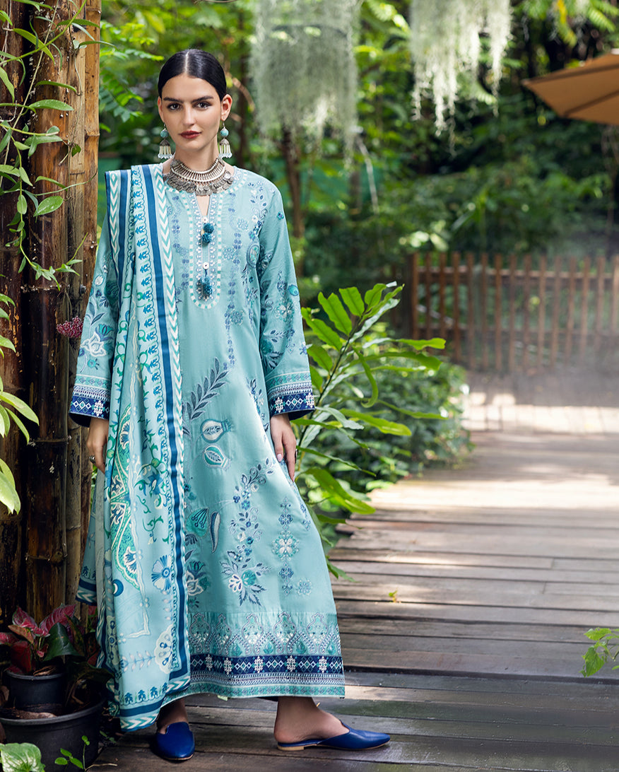 Mushq | Hemline Karandi | Glided Hour by Mushq - Designer Dress - Type : Ladies Clothes - Available at Saira Sultan - 100% Original 