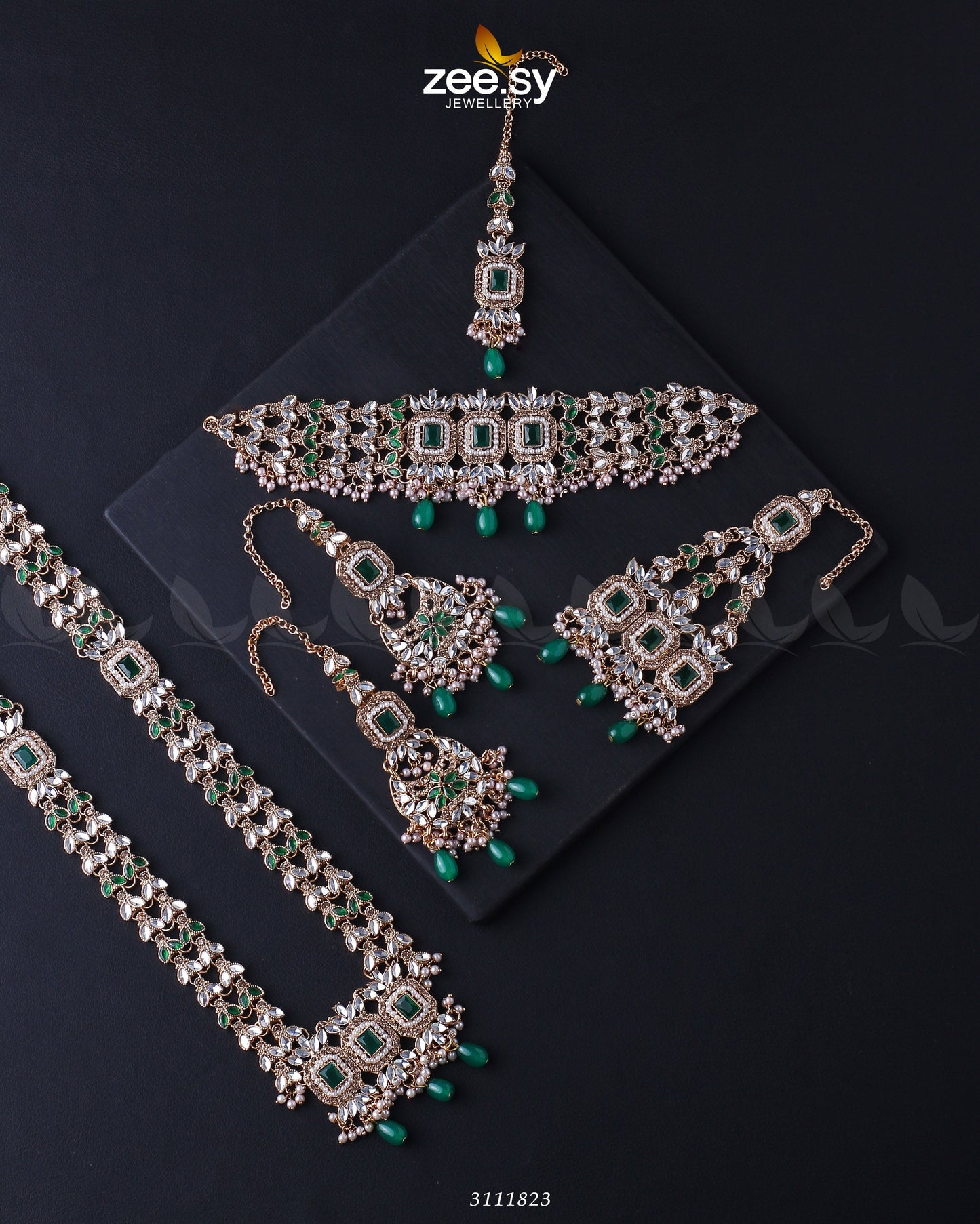 Anushka Bridal Set Golden Green