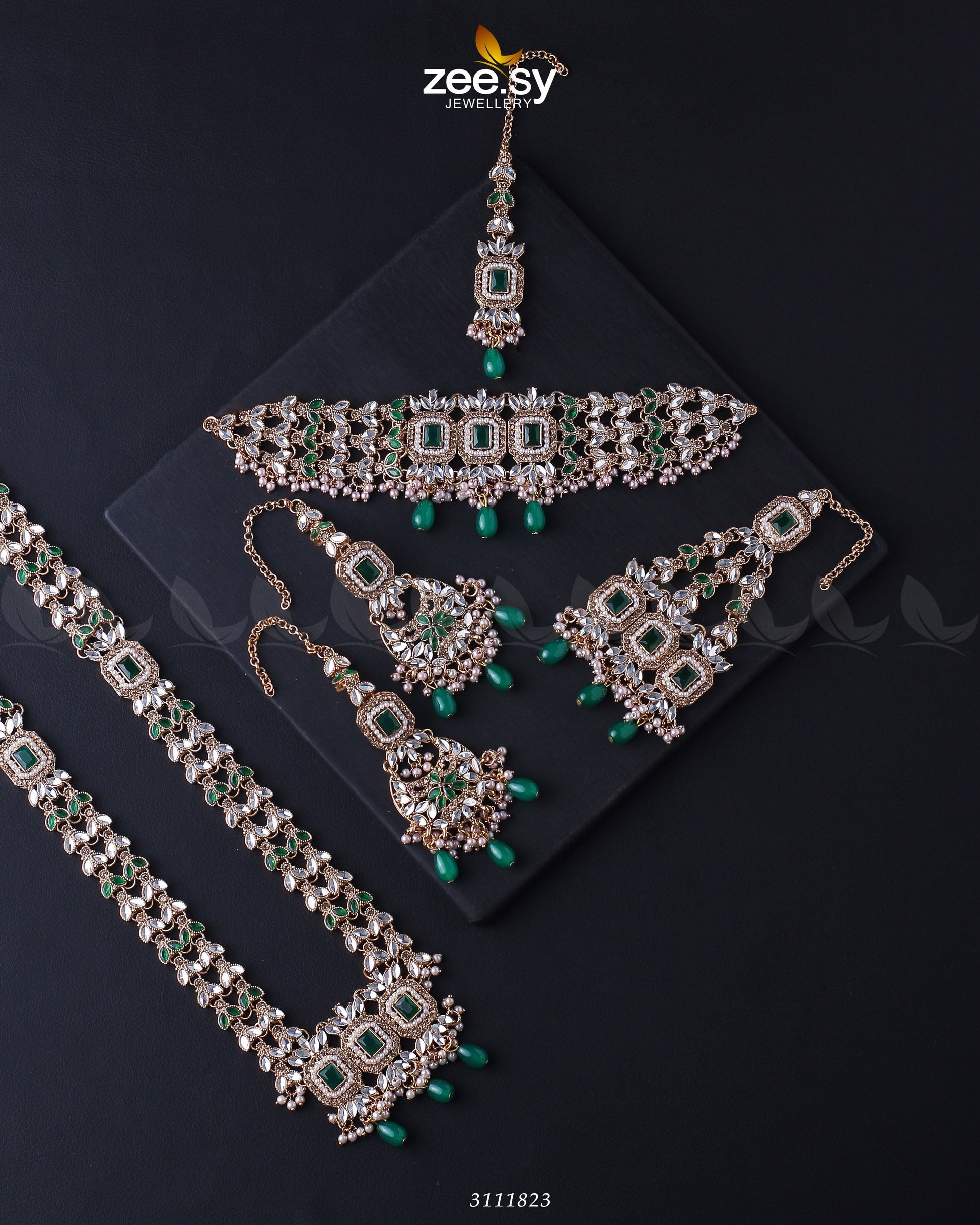 Anushka Bridal Set Golden Green