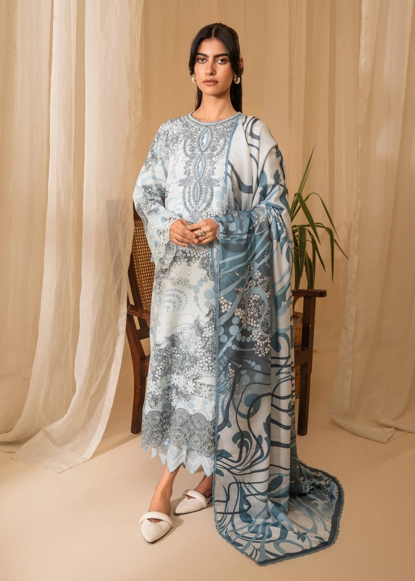 Nureh | Shades of Winter | ELINA (AZ-10) - Pakistani Designer Dress - by Nureh | Type: Ladies Clothes - 100% Original at Saira Sultan