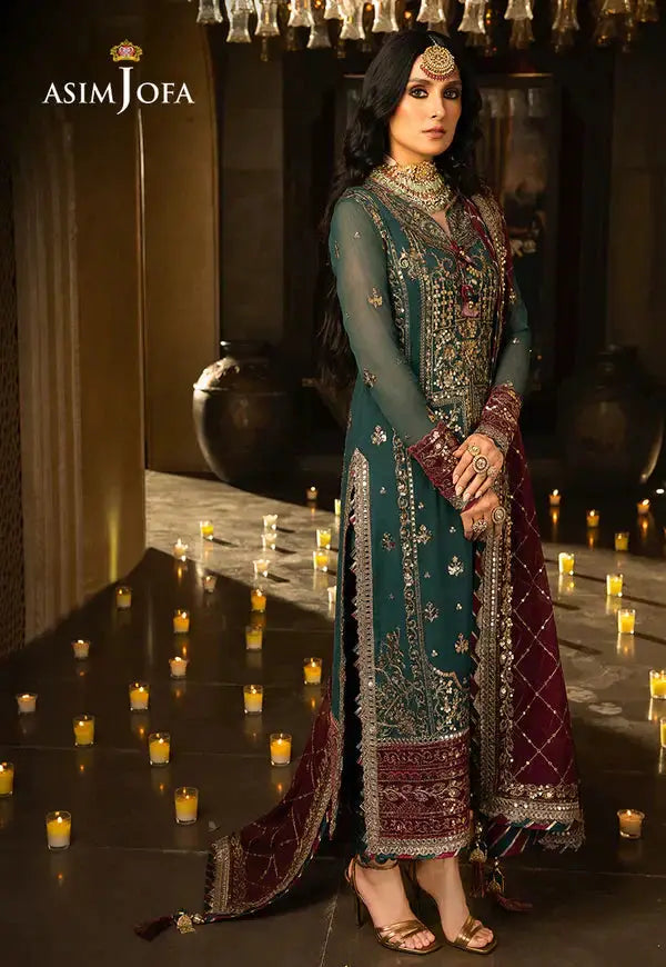 Asim Jofa | Velvet Festive 23 | AJVF-09 - Pakistani Designer Dress - by Asim Jofa | Type: Formal - 100% Original at Saira Sultan