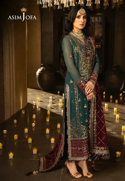 Asim Jofa | Velvet Festive 23 | AJVF-09 - Pakistani Designer Dress - by Asim Jofa | Type: Formal - 100% Original at Saira Sultan
