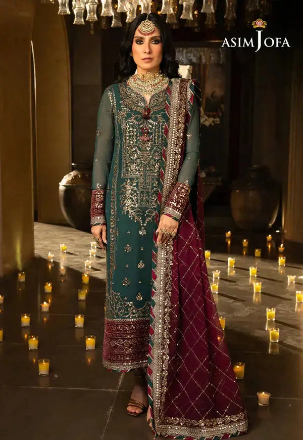 Asim Jofa | Velvet Festive 23 | AJVF-09 - Pakistani Designer Dress - by Asim Jofa | Type: Formal - 100% Original at Saira Sultan