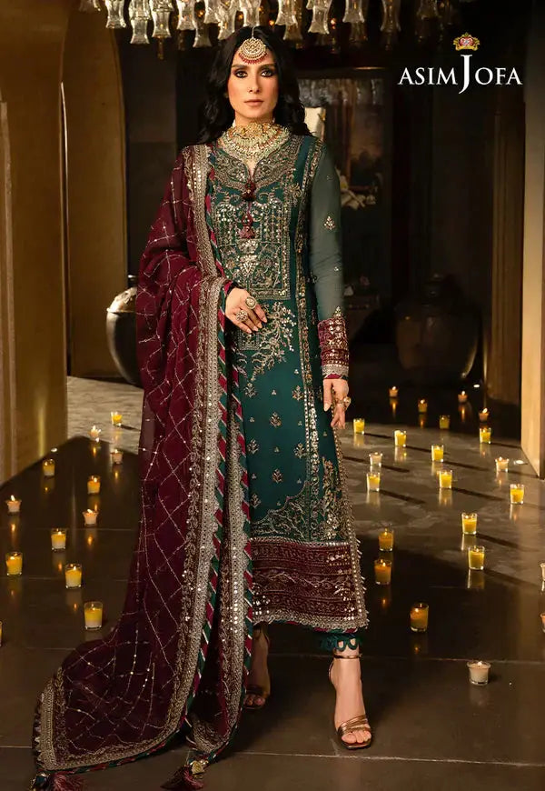 Asim Jofa | Velvet Festive 23 | AJVF-09 - Pakistani Designer Dress - by Asim Jofa | Type: Formal - 100% Original at Saira Sultan
