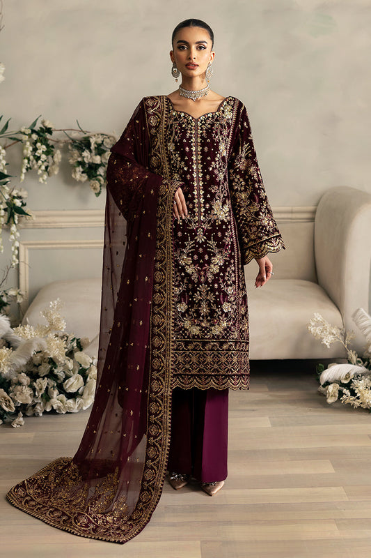 Gulaal | Celeste Velvet 24 | Ember - Pakistani Designer Dress - by Gulaal | Type: Ladies Clothes - 100% Original at Saira Sultan
