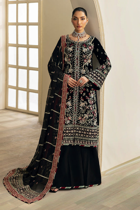 Gulaal | Celeste Velvet 24 | Raven - Pakistani Designer Dress - by Gulaal | Type: Ladies Clothes - 100% Original at Saira Sultan