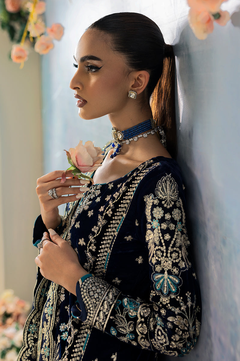 Gulaal | Celeste Velvet 24 | Azure - Pakistani Designer Dress - by Gulaal | Type: Ladies Clothes - 100% Original at Saira Sultan