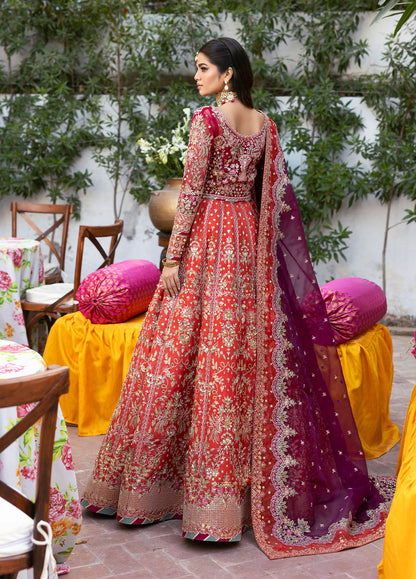 Gulaal | Chaandni Wedding Formals | Shabnam S Orange Net