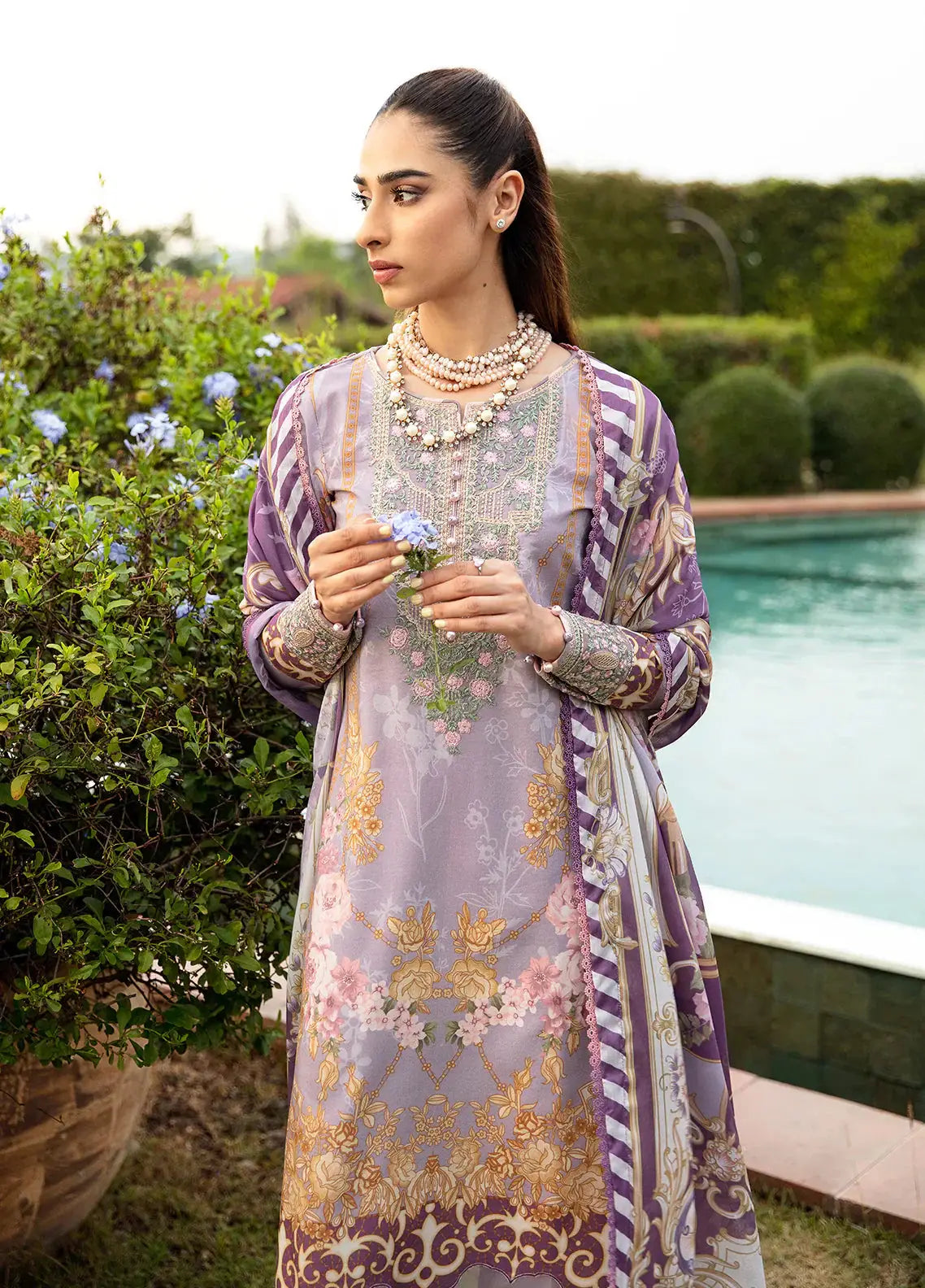 Gulaal | Springtime Ballet | LAVANDE (GL-L-24V1-05) - Pakistani Designer Dress - by Gulaal | Type: Luxury - 100% Original at Saira Sultan