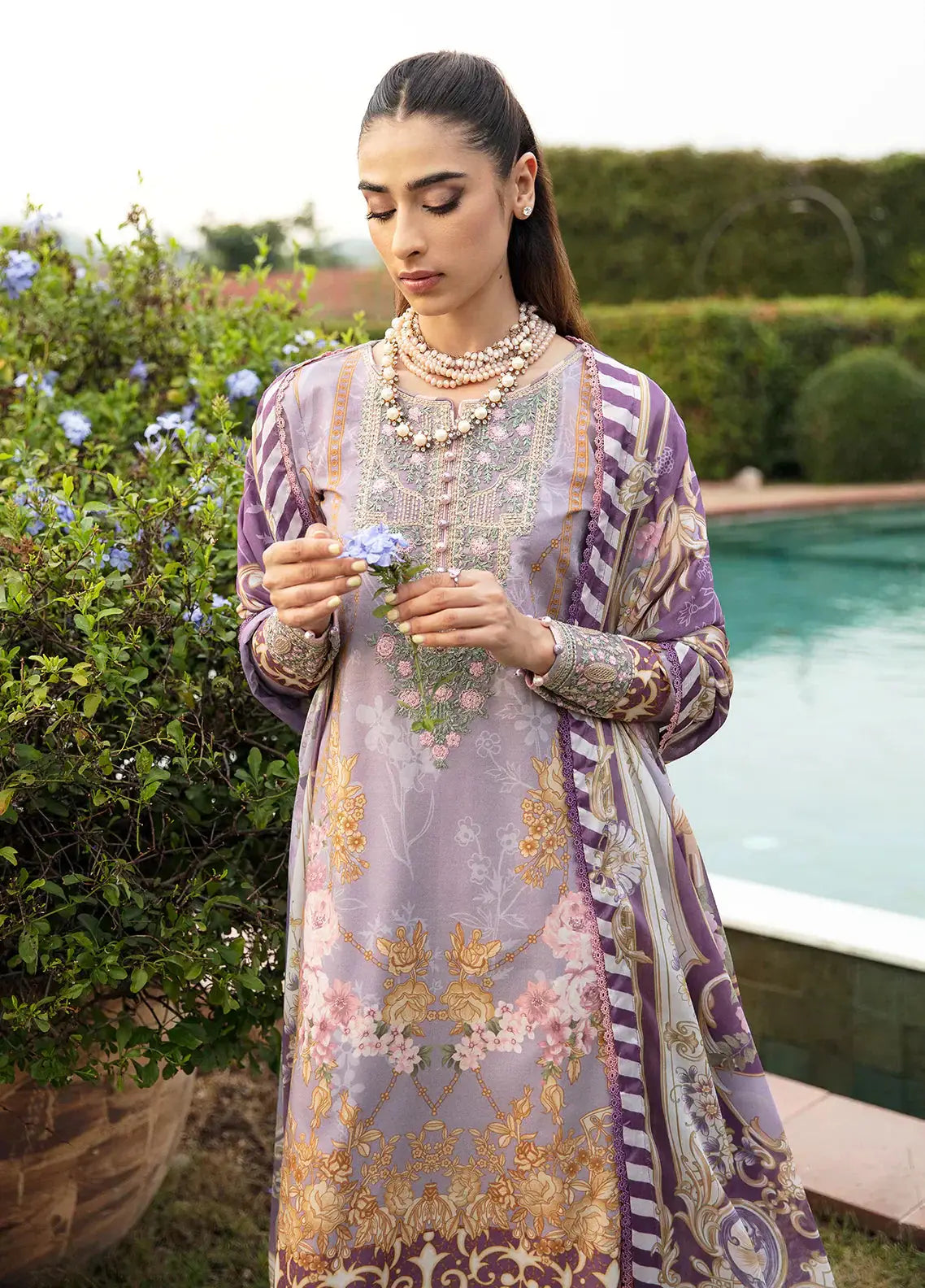 Gulaal | Springtime Ballet | LAVANDE (GL-L-24V1-05) - Pakistani Designer Dress - by Gulaal | Type: Luxury - 100% Original at Saira Sultan