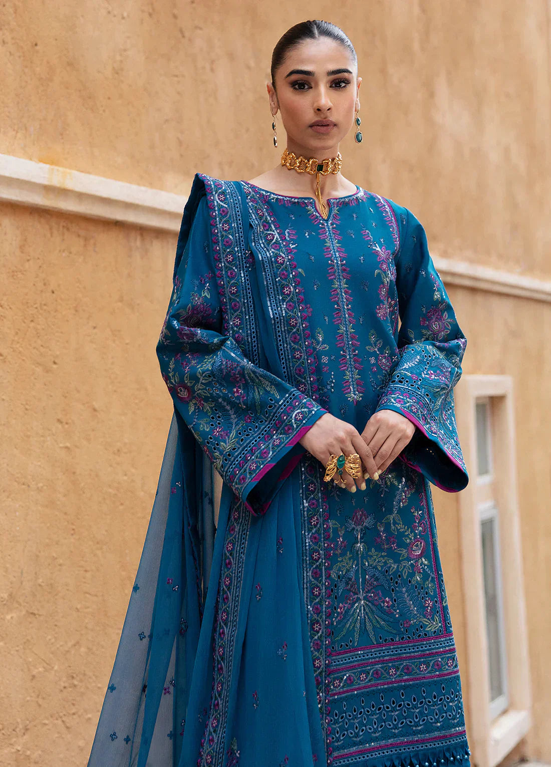 Gulaal | Luxury Lawn 24 | FELICIA (GL-LL-24V1-04) - Pakistani Designer Dress - by Gulaal | Type: Luxury - 100% Original at Saira Sultan