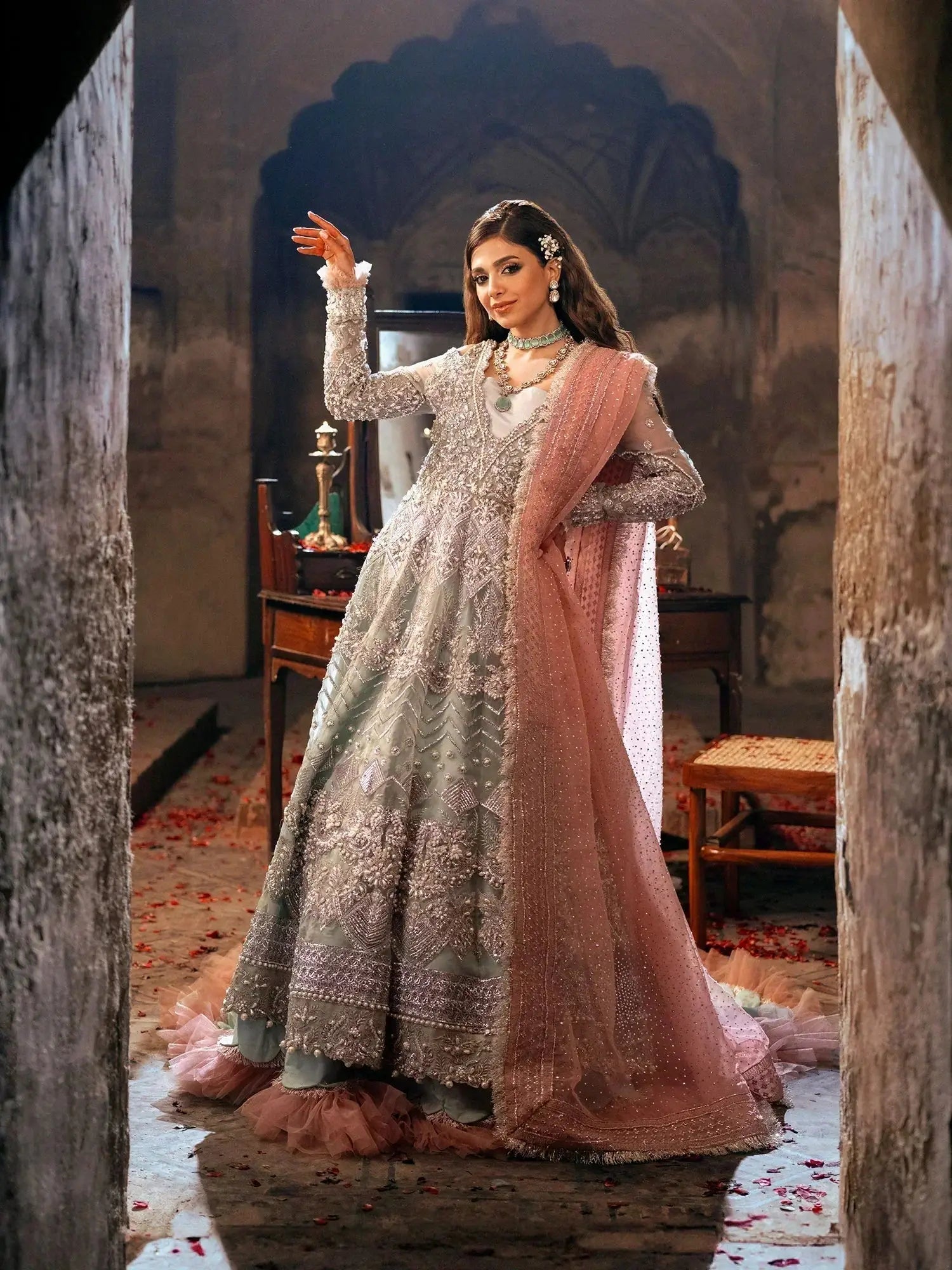 Maryam Hussain | Gulaab Wedding Formals 24 | Roshan - Pakistani Designer Dress - by Maryam Hussain | Type: Bridal - 100% Original at Saira Sultan