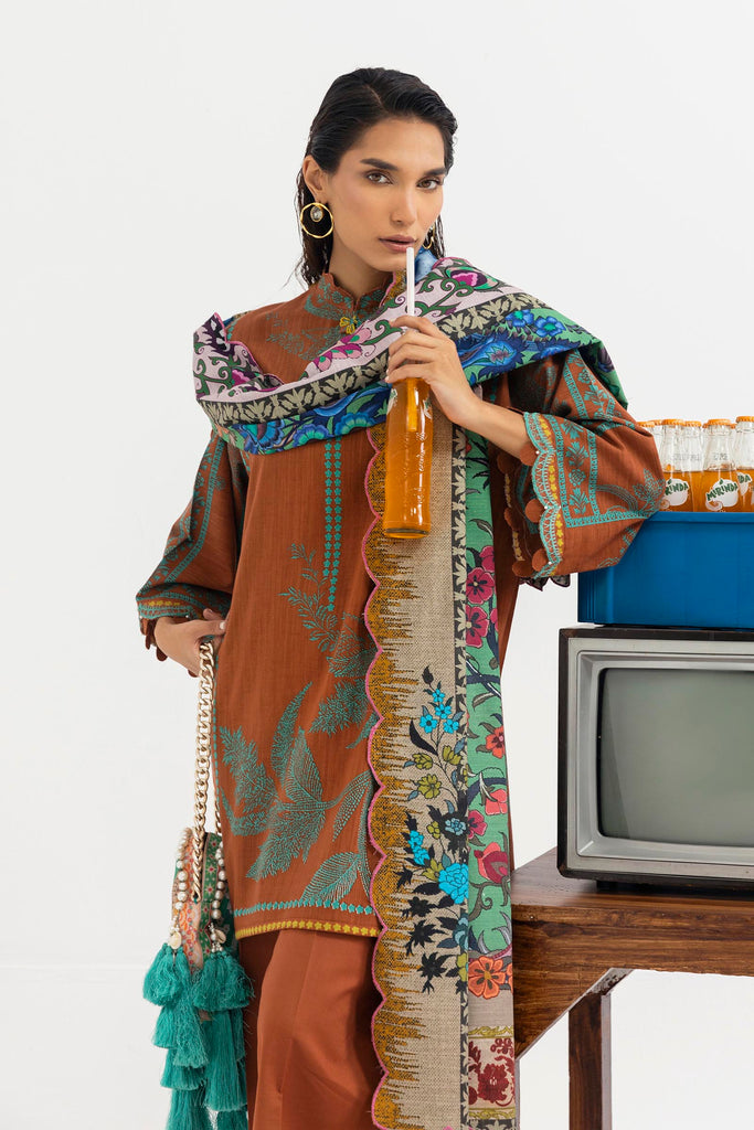 Sana Safinaz | Mahay Winter 25 | H255-005B-3CQ by Sana Safinaz - Designer Dress  - Type : Ladies Clothes - Available at Saira Sultan - 100% Original 