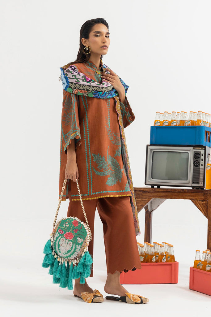 Sana Safinaz | Mahay Winter 25 | H255-005B-3CQ by Sana Safinaz - Designer Dress  - Type : Ladies Clothes - Available at Saira Sultan - 100% Original 