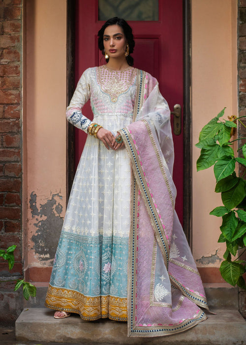 Ali Xeeshan | Chanda Luxury Pret | Rooshni XS White Cotton Net