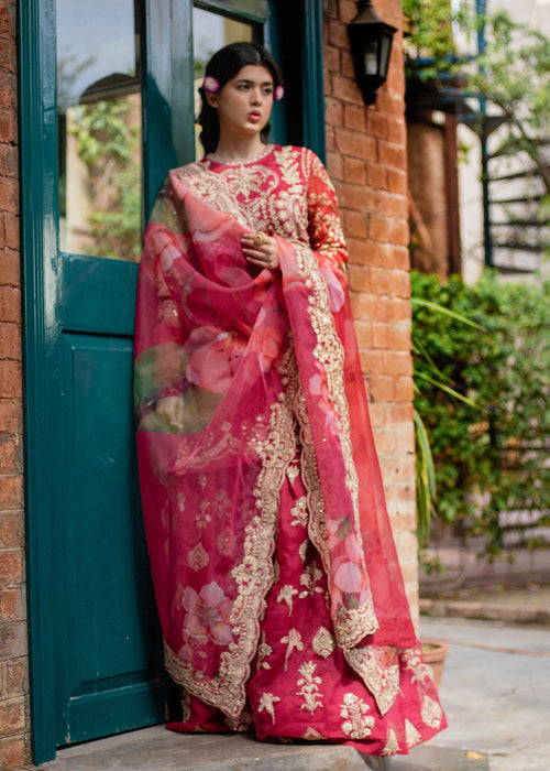 Ali Xeeshan | Chanda Luxury Pret | Sahiba XS Red Organza