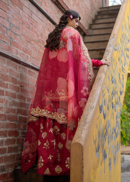 Ali Xeeshan | Chanda Luxury Pret | Sahiba S Red Organza