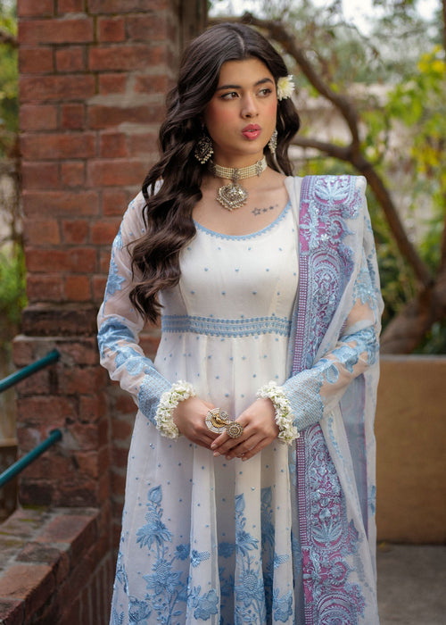 Ali Xeeshan | Chanda Luxury Pret | Nur-e-Jahan M White Cotton Net