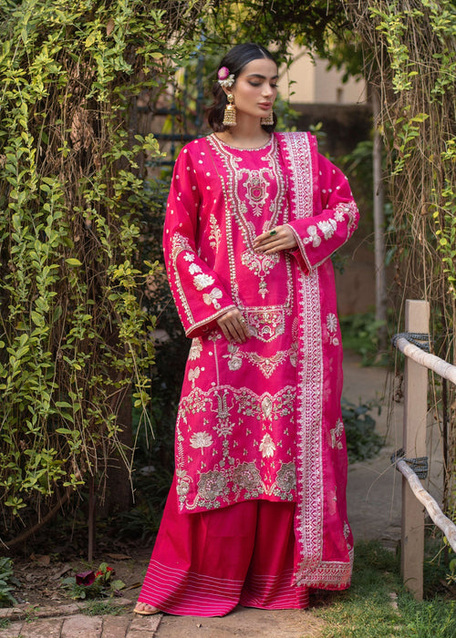 Ali Xeeshan | Chanda Luxury Pret | Laila XS Hot Pink Cotton Net