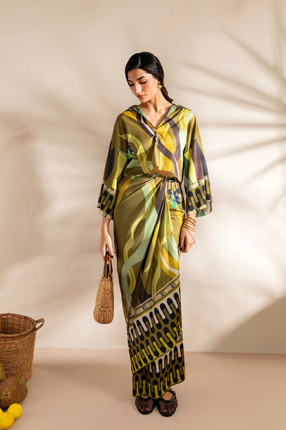Saira Rizwan | Silk Coords 25 | GOLDEN GUAVA - SRSP-25-07 - Pakistani Designer Dress - by Saira Rizwan - Type : Ladies Clothes - 100% Original at Saira Sultan