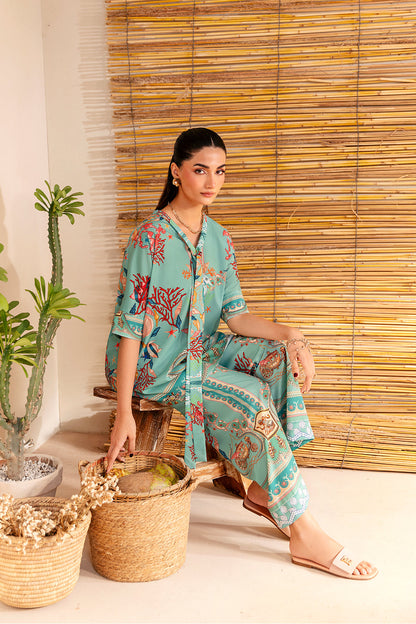 Saira Rizwan | Silk Coords 25 | COASTAL CHARM - SRSP-25-01 - Pakistani Designer Dress - by Saira Rizwan - Type : Ladies Clothes - 100% Original at Saira Sultan