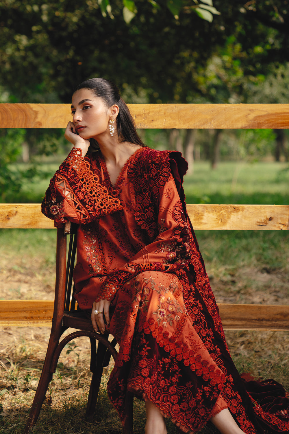 Saira Rizwan | Winter 2024 | CIRO-SRW24-10 M Rust Karandi