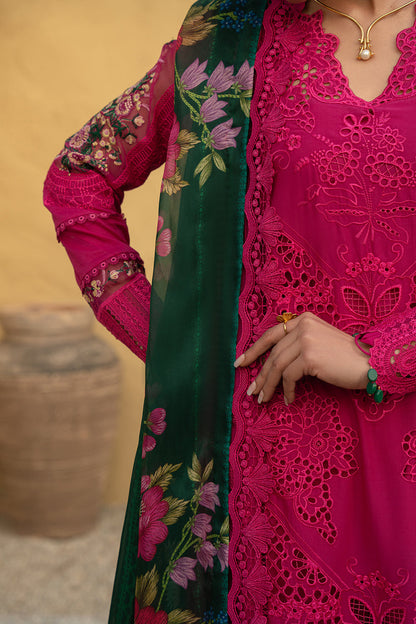 Saira Rizwan | Luxury Lawn 25 | ELODIE-SRL25-04 M Hot Pink Lawn
