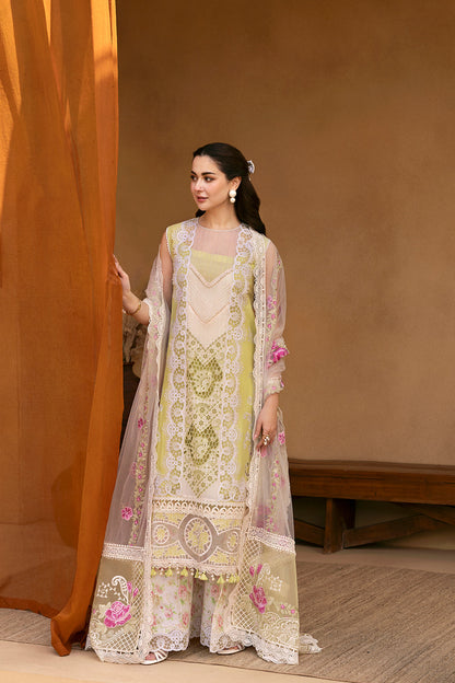 Saira Rizwan | Luxury Lawn 25 | VERA-SRL25-05 M Lemon Yellow Lawn