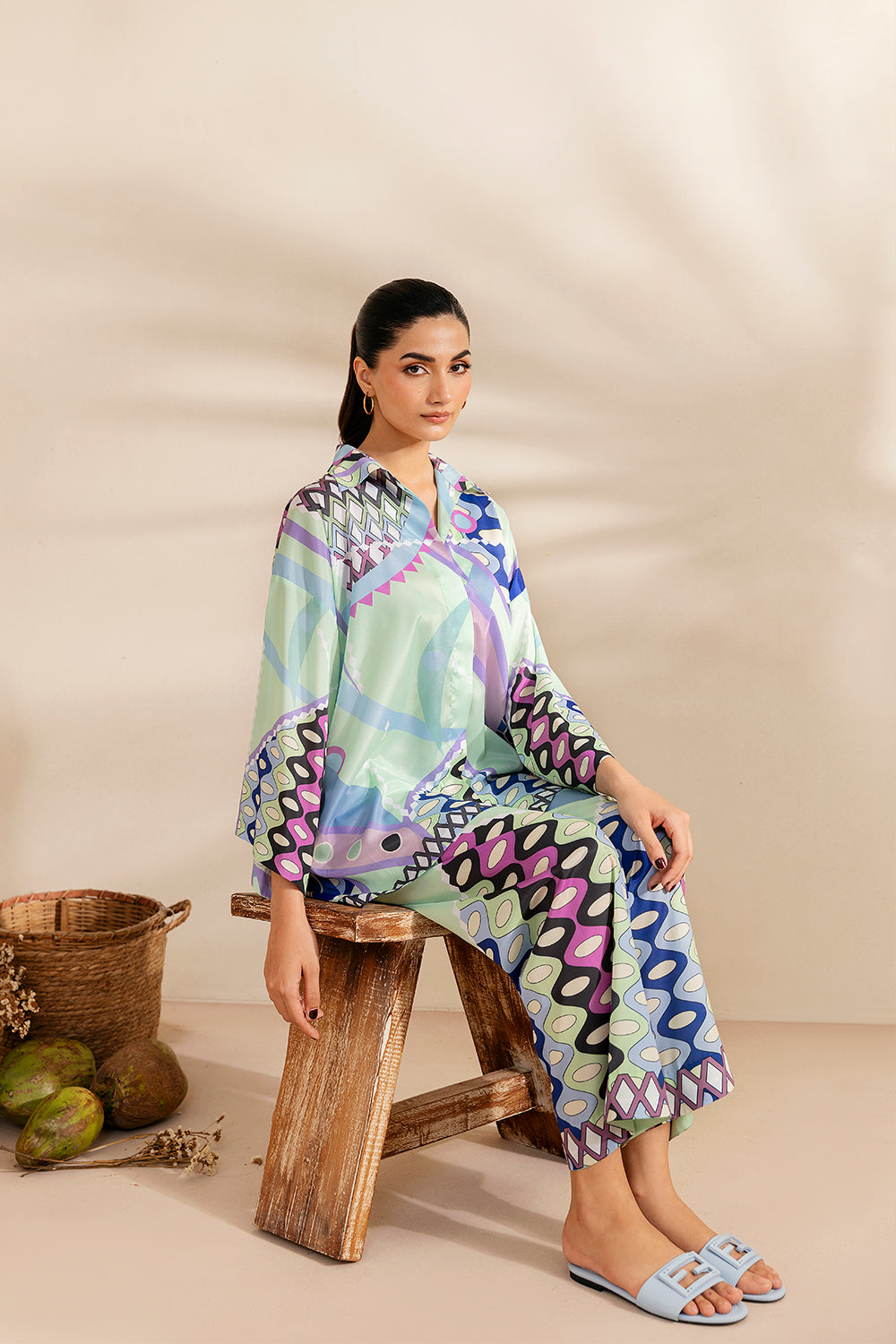 Saira Rizwan | Silk Coords 25 | PARADISE PRISM - SRSP-25-05 - Pakistani Designer Dress - by Saira Rizwan - Type : Ladies Clothes - 100% Original at Saira Sultan