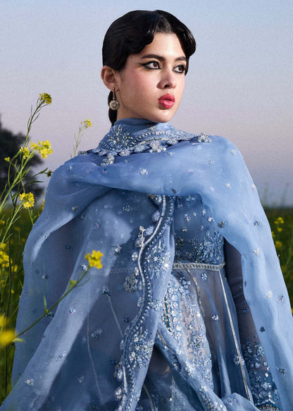 Hussain Rehar | Darlings Festive 25 | Mira XL Ice Blue Organza
