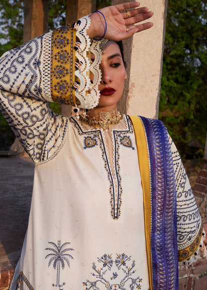 Hussain Rehar | Nirmal SS 25 | Motia M Off White Lawn
