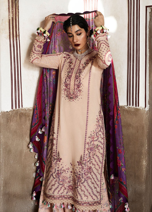 Hussain Rehar | Nirmal SS 25 | Lehr XS Light Pink Lawn