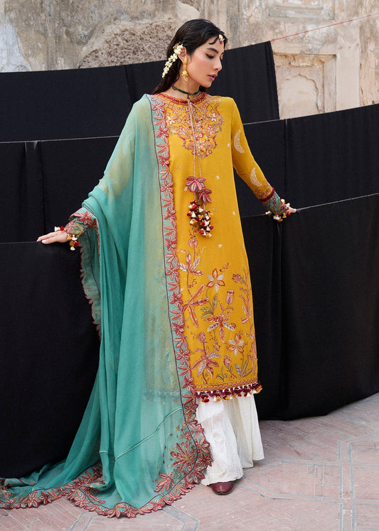 Hussain Rehar | Nirmal SS 25 | Masam XS Orange Lawn