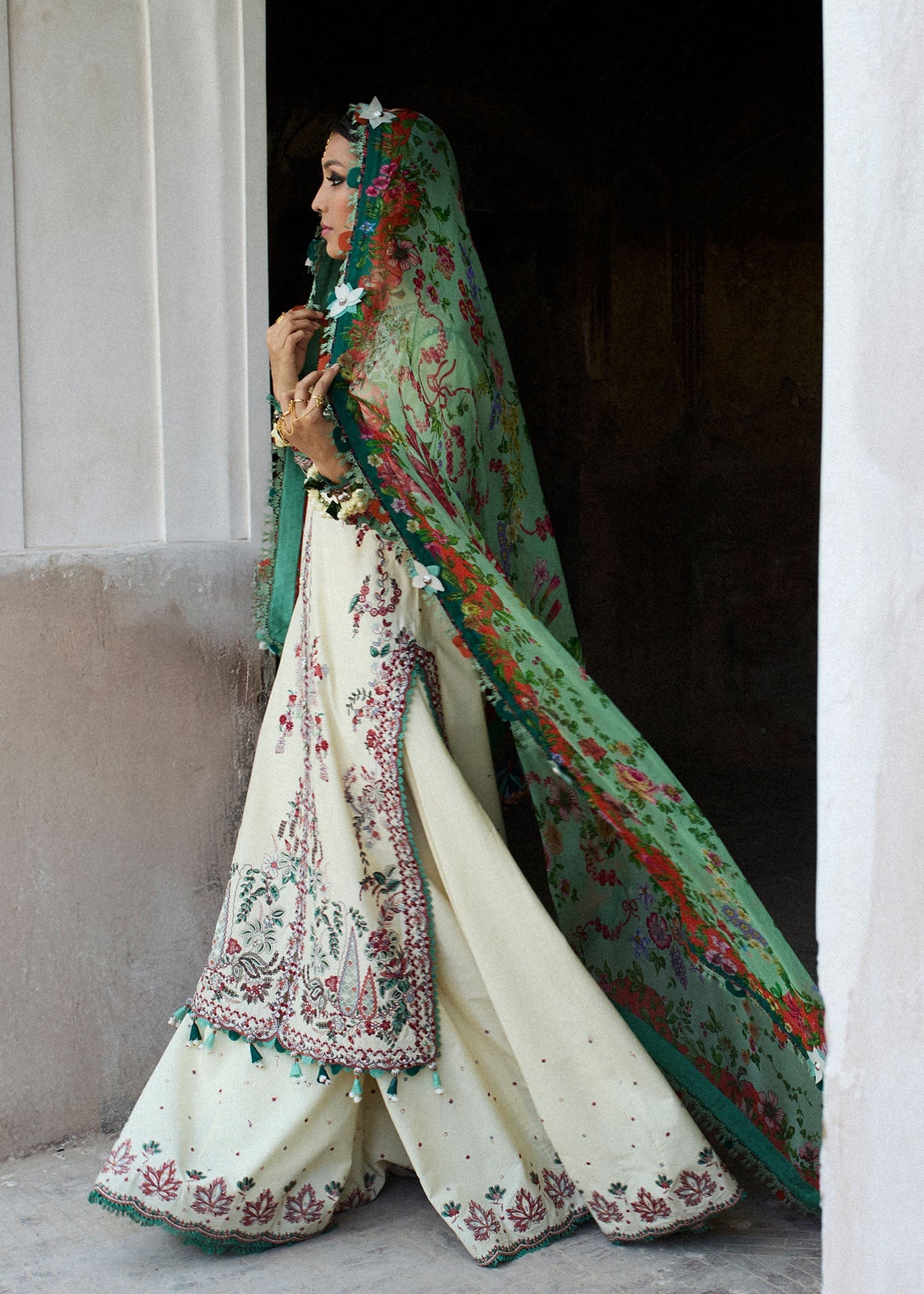 Hussain Rehar | Nirmal SS 25 | Sahil S Pearl White Lawn