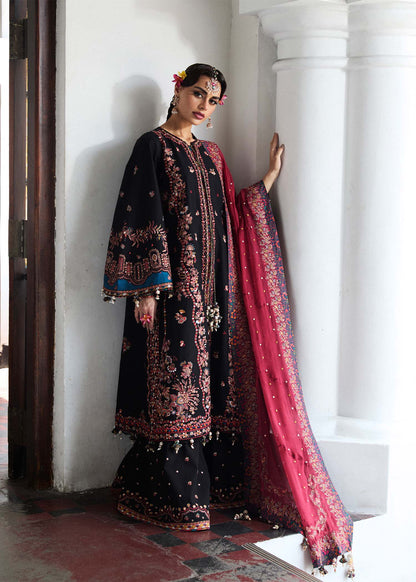 Hussain Rehar | Luxury Lawn 25 | Bliz L Black Lawn