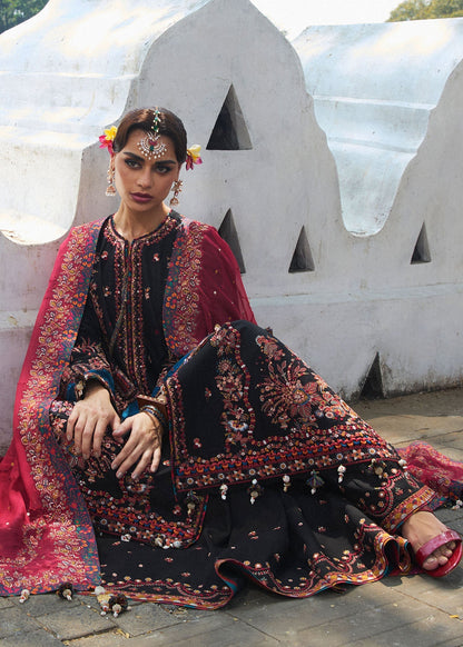 Hussain Rehar | Luxury Lawn 25 | Bliz XL Black Lawn