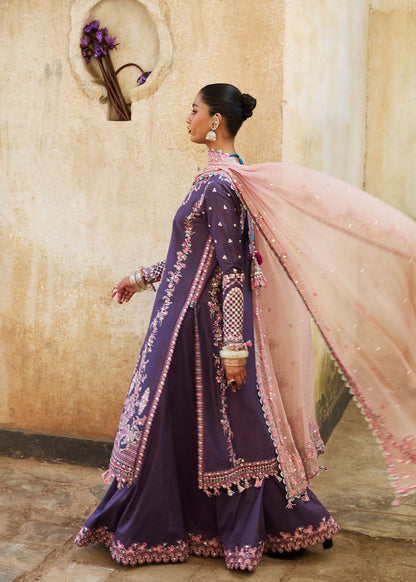 Hussain Rehar | Luxury Lawn 25 | Irris XL Plum Lawn