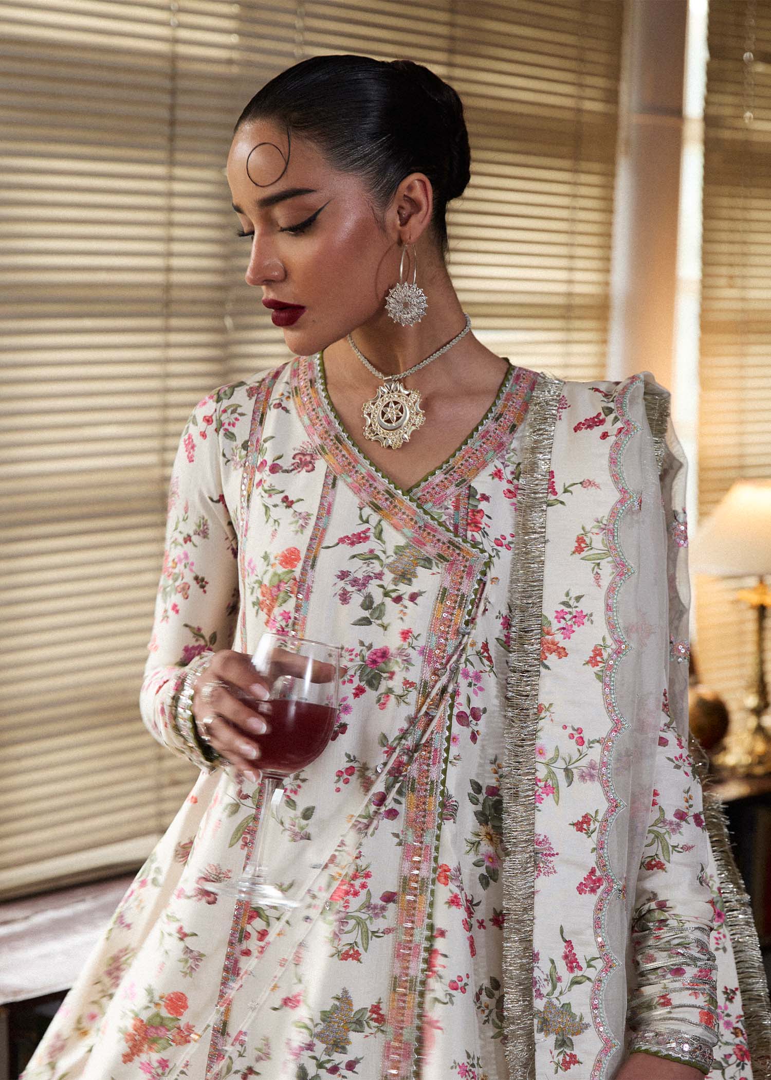 Hussain Rehar | SS Luxury Pret 25 | Inara M Off White Pure Raw Silk