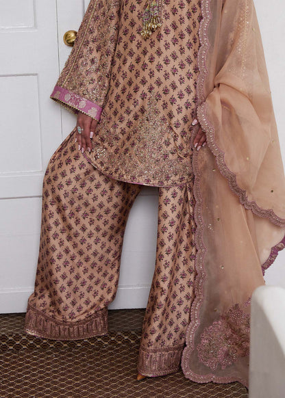 Hussain Rehar | SS Luxury Pret 25 | Fran L Beige Pure Raw Silk