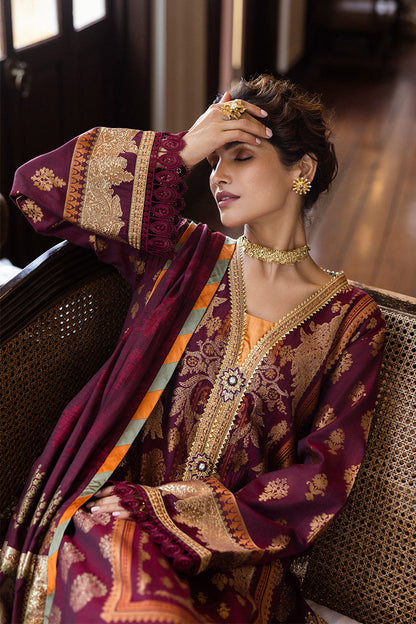 Mushq | Seraph Jacquard Lawn 25 | Morphea XL Plum Lawn