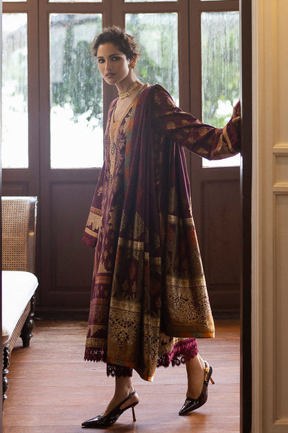 Mushq | Seraph Jacquard Lawn 25 | Morphea Custom Size Plum Lawn