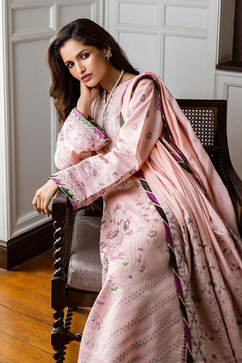 Mushq | Seraph Jacquard Lawn 25 | Lillian Custom Size Pink Lawn