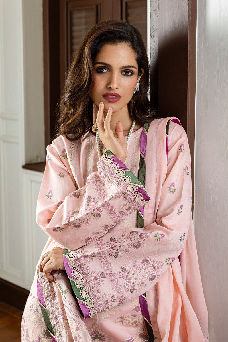 Mushq | Seraph Jacquard Lawn 25 | Lillian M Pink Lawn