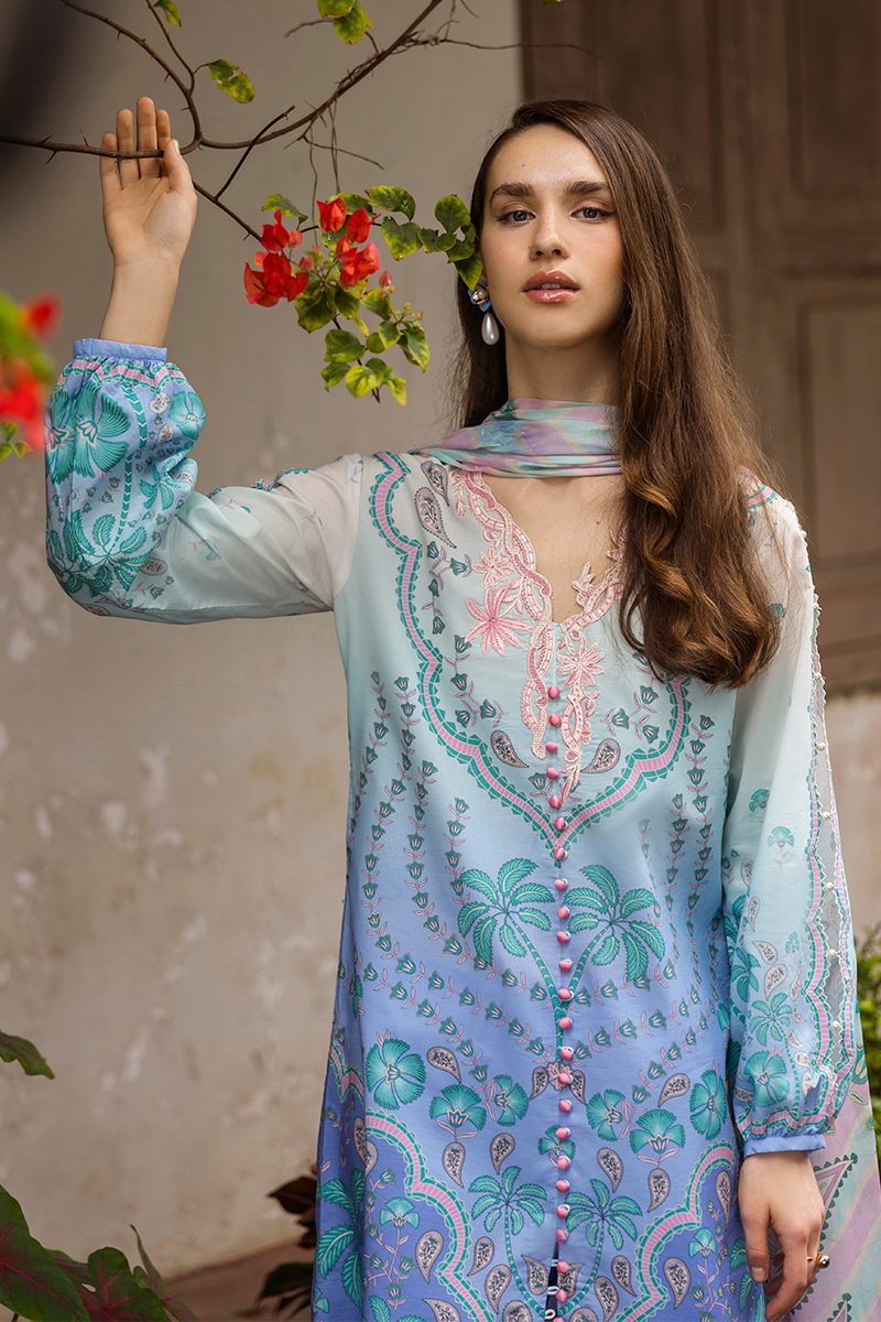 Mushq | La Dolce Hemline Prints 25 | Ameta M Blue Lawn