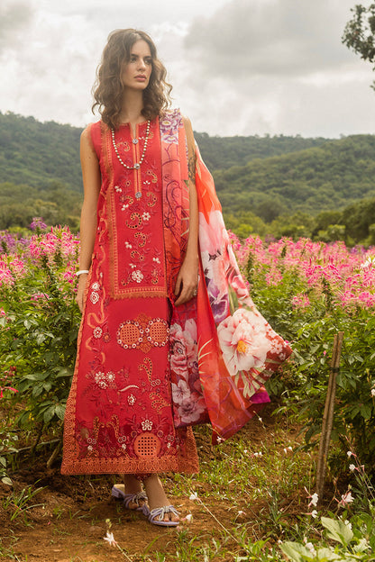 Mushq | Secret Garden Hemline 25 | Wanderlust Blooms L Coral Pink Lawn