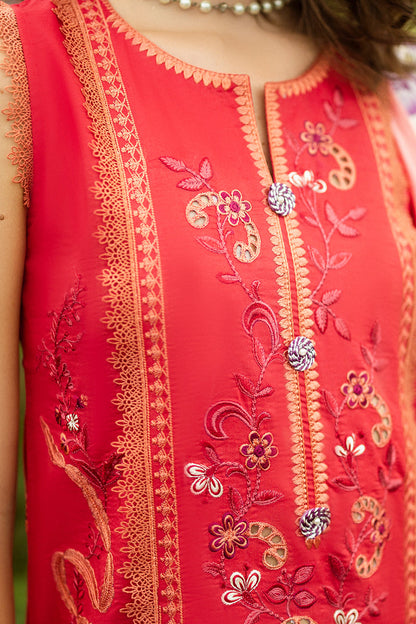 Mushq | Secret Garden Hemline 25 | Wanderlust Blooms Custom Size Coral Pink Lawn